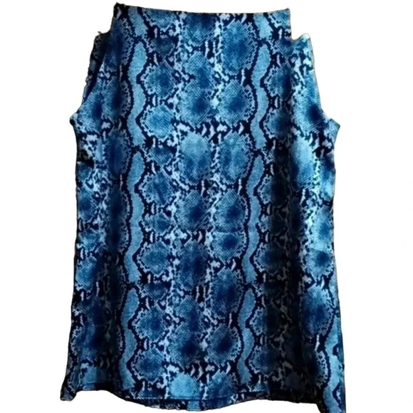 H & M shades of blue snake print cami/tank size 4 - Picture 5 of 6